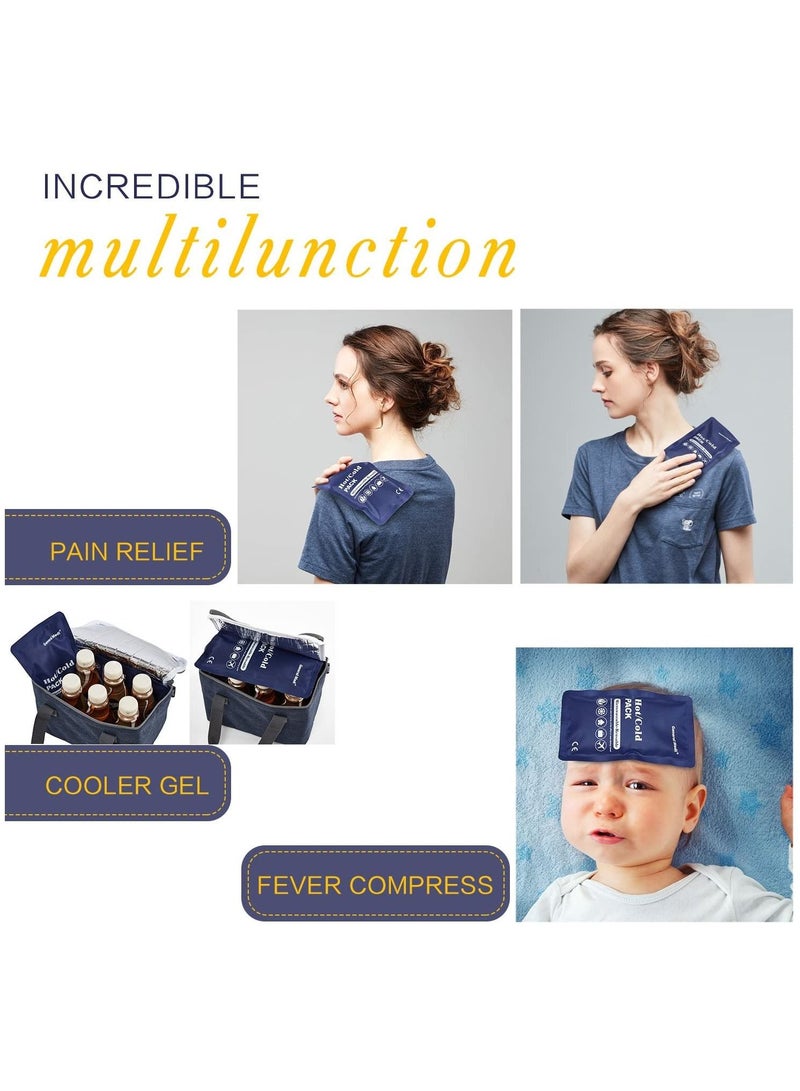 2-Pieces Hot Cold Reusable Gel Pack Compress Wrap for Migraine Relief Sprains Muscle Pain Bruises Injuries - Image 5