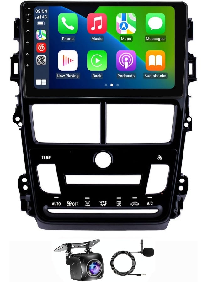 Vierex Fit Toyota Yaris Car Stereo Android Screen 2018-2022 With Apple Carplay Android Auto Wireless WiFi DSP AHD Camera Included Fast Interface QLED Auto AC (2+32GB Carplay) - Image 1