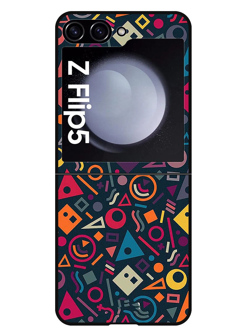 Theodor Protective Case Anti Scratch Shock Proof Bumper Cover For Samsung Galaxy Z Flip 5 Shape Doodles - Image 1