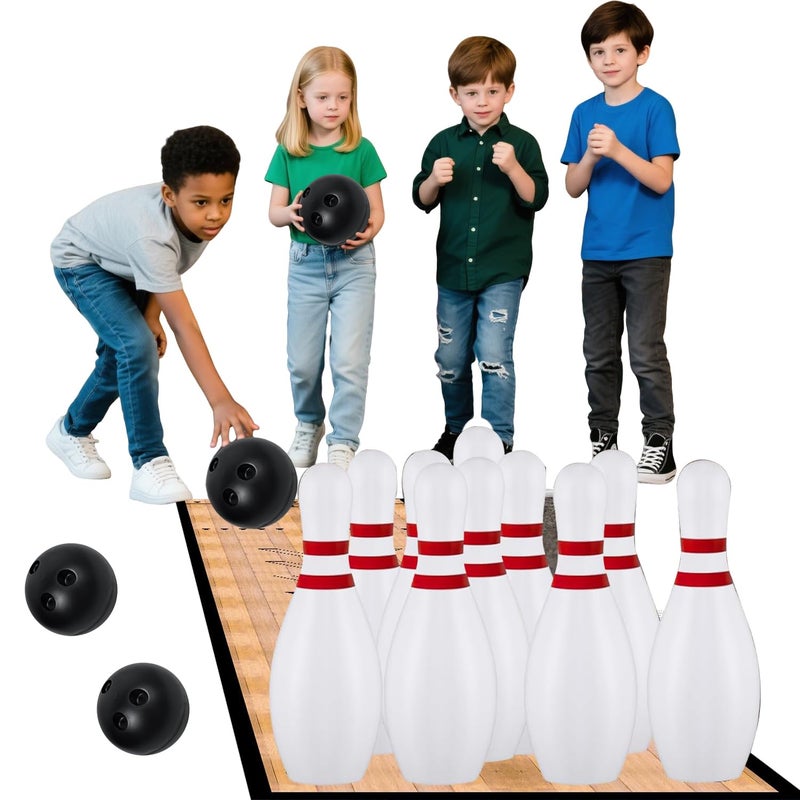 XONYOOM Mini Bowling Set Bowling Alley & Lane Games Indoor Outdoor Home Bowling Set Bowling Pins & Ball Set for Backyard, Lawn, Party Games - Image 4