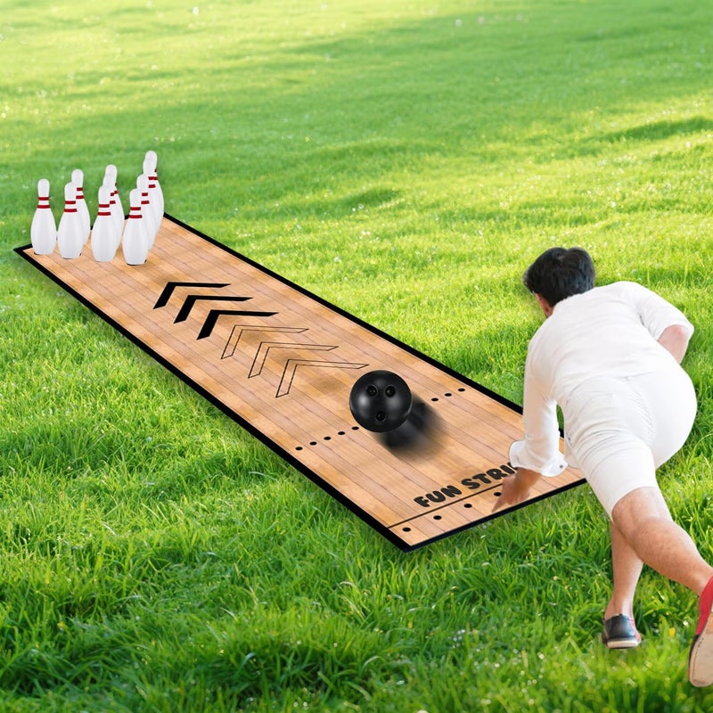 XONYOOM Mini Bowling Set Bowling Alley & Lane Games Indoor Outdoor Home Bowling Set Bowling Pins & Ball Set for Backyard, Lawn, Party Games - Image 5