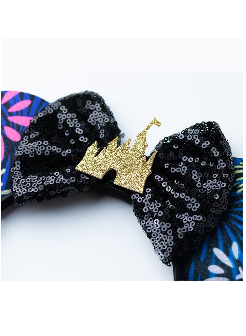 SOLARAE Shiny Bow Mouse Ears Headbands - Glittery Party Princess Decorations for Baby, Kids, Girls, and Women - Perfect for Cosplay and Celebrations! - Image 2