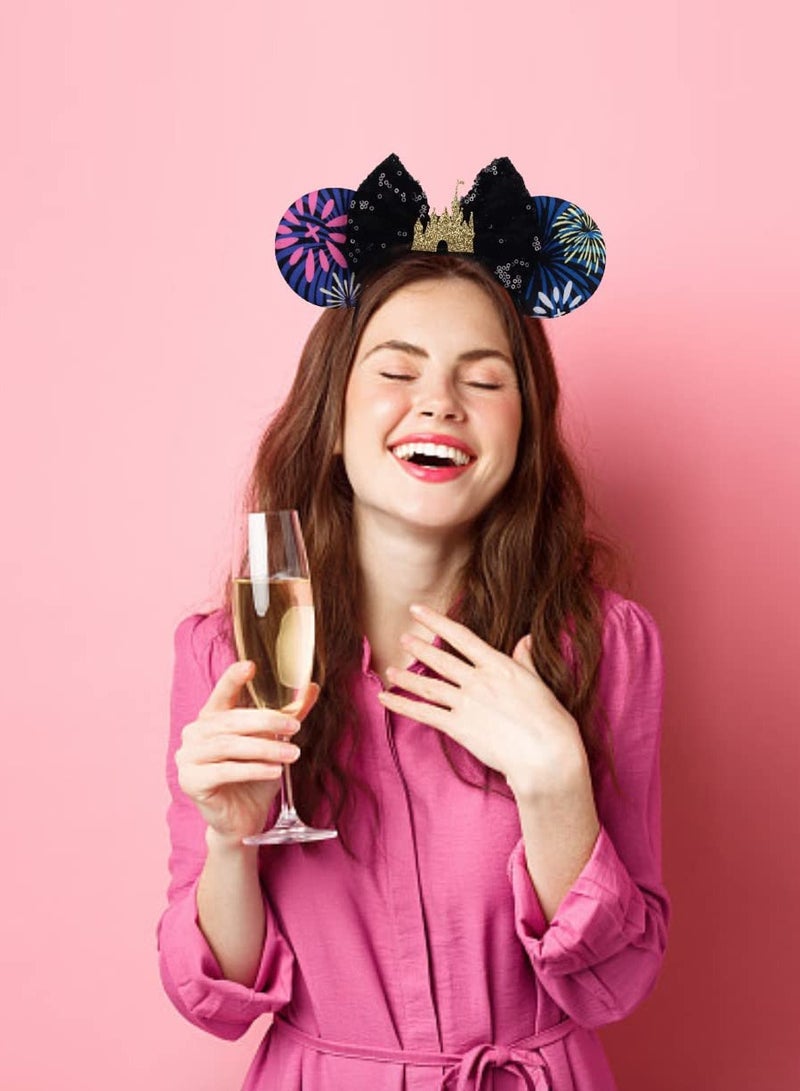 SOLARAE Shiny Bow Mouse Ears Headbands - Glittery Party Princess Decorations for Baby, Kids, Girls, and Women - Perfect for Cosplay and Celebrations! - Image 5