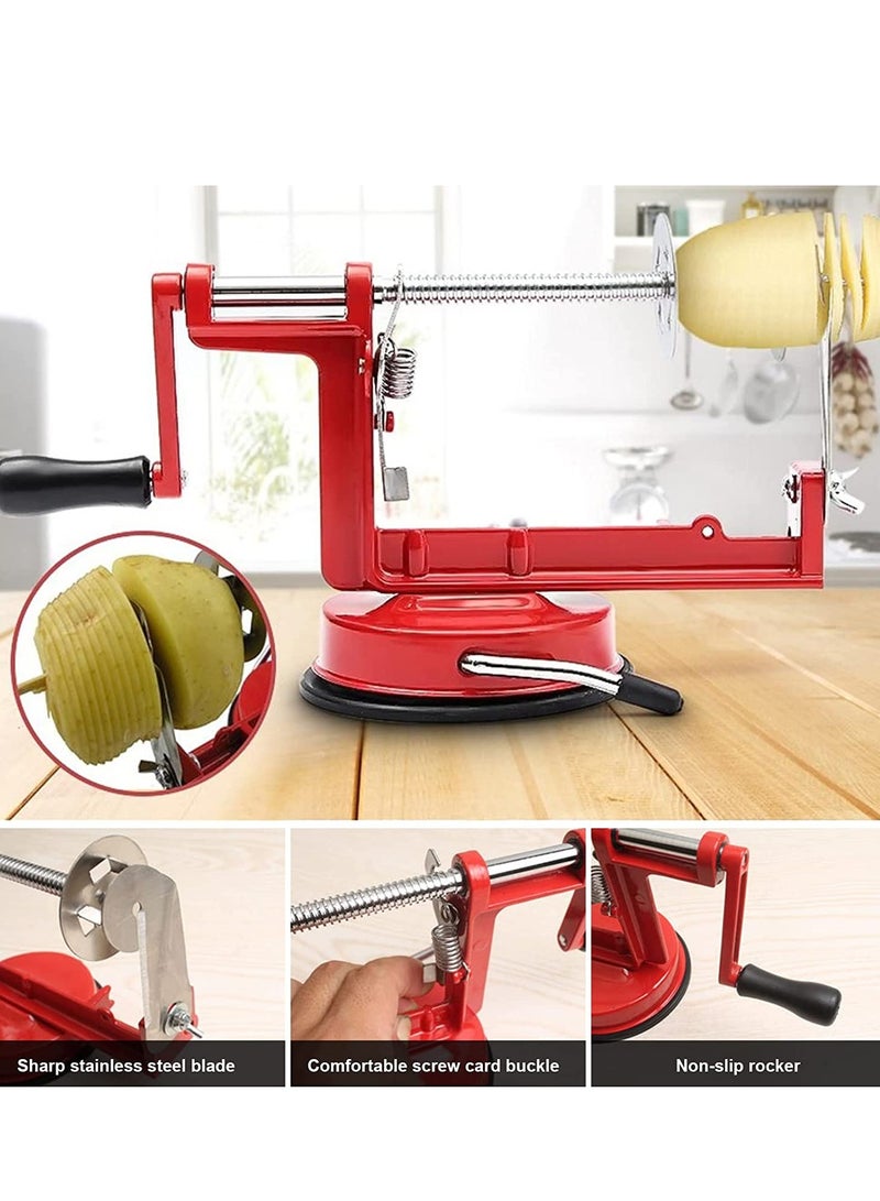 Excefore Potatoes Cutter Fries Cutter for Potatoes Tornado Potato Chips Spiral Cutter Manual Stainless Steel Spiral Potato Cutter Twisted Potato Slicer Kitchen Accessories Cooking Tools - Image 4
