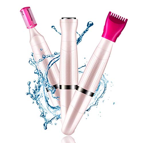 Painless Women's Bikini Trimmer 3in1 Painless Multi Grooming Kit Cordless Wet and Dry Shaver Electric Razor Women's Facial Hair Removal Bikini Trimmer Ladies Eyebrow Body Hair Removal - Image 1