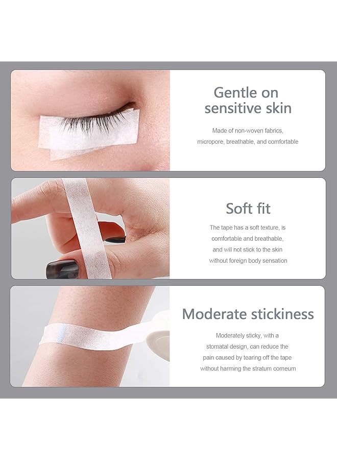X spring Spring Eyelash Extension Tape, 10 Rolls Adhesive Fabric Eyelash Tapes, Ideal For Eyelash Extensions And Makeup Application, 1.25Cm Lash Extension Supplies, Lash Tech Supplies - Image 3