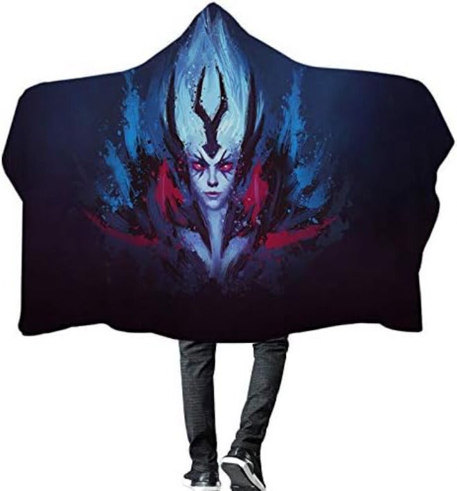 Colourful Winter Plush Wearable Cloak Double-Layer Bath Children Adult Throw Printed Hooded Blanket Daily Use (Colour: 7 Size: 200150) (1200 x 150) - Image 5