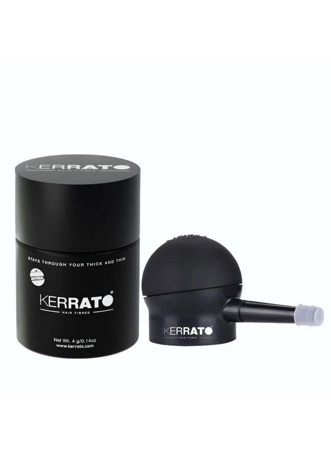 KERRATO HAIR FIBRES - مضخة ألياف الشعر 4 جرام (بني متوسط) وكيراتو - Image 1