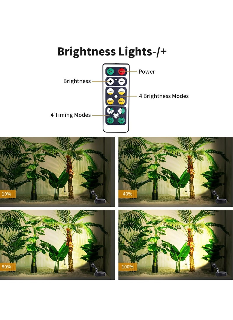 CMGTYYD 2Pcs Wireless Spotlight for Indoor, Battery Operated LED Spotlight with Dimmable Rotatable Timer Uplight Mini Accent Lights with Remote for Wall Display Plants Painting Artwork Closet Natural White  - Image 3