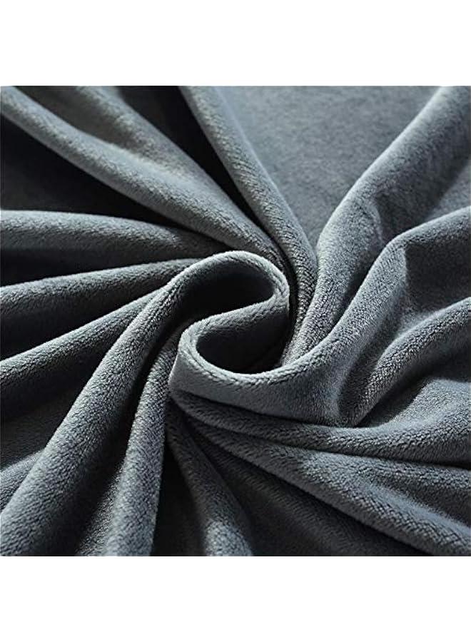 Yulejo Velvet Plush Sofa Cover, Skid Resistance Stretch Sofa Cover Slipcover Soft Thick Sofa Protector for L-shape Sectional Couch (Light Grey,2 Seater(57-73)) - Image 5