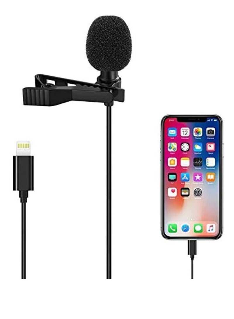 ELTRAZONE iPhone Lavalier Microphone - VEYDA VD-LL1 Lightning Adapter Lav Lapel Clip-on Omnidirectional Condenser Mic - Image 1