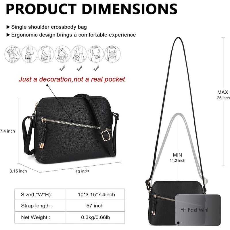 AFKOMST Spring Crossbody Purse for Women Small Dome Shoulder Handbag and Vegan Leather Shell Bag for Daily Use - Image 4