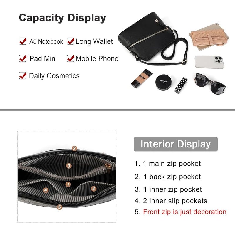 AFKOMST Spring Crossbody Purse for Women Small Dome Shoulder Handbag and Vegan Leather Shell Bag for Daily Use - Image 5