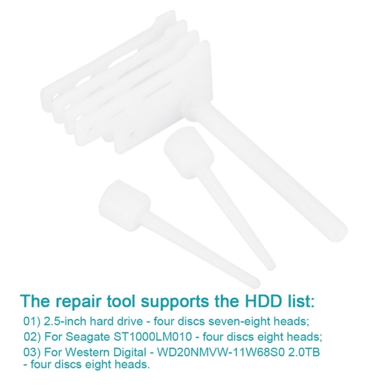أداة استبدال أمشاط رأس القرص الصلب لمحرك أقراص HDD بحجم 2.5 بوصة رباعي الأقراص - تصميم مخصص بفتحة ثابتة - أداة عملية لفصل الرأس لإصلاح البيانات - Image 5