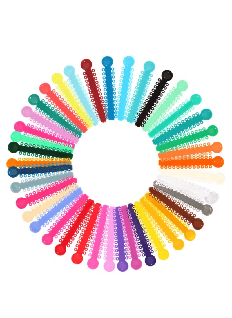 Generic Colorful Orthodontic Elastics, Colored Dental Braces Elastics, Set of 40 Pieces of Colorful Orthodontic Elastics, Orthodontic Rubber Bands, Colored Braces Elastics, Colorful Dental Alignment Bands, Colorful Rubber Ligatures, Elastic and Colored Bands for Orthodontics, Flexible Rubber Strips for Alignment, Orthodontic Elastics and Ligatures, Teeth Alignment with Colors, Bands for Orthodontic Alignment, Dental Braces Straps, Elastics for Colorful Teeth Alignment.  - Image 2