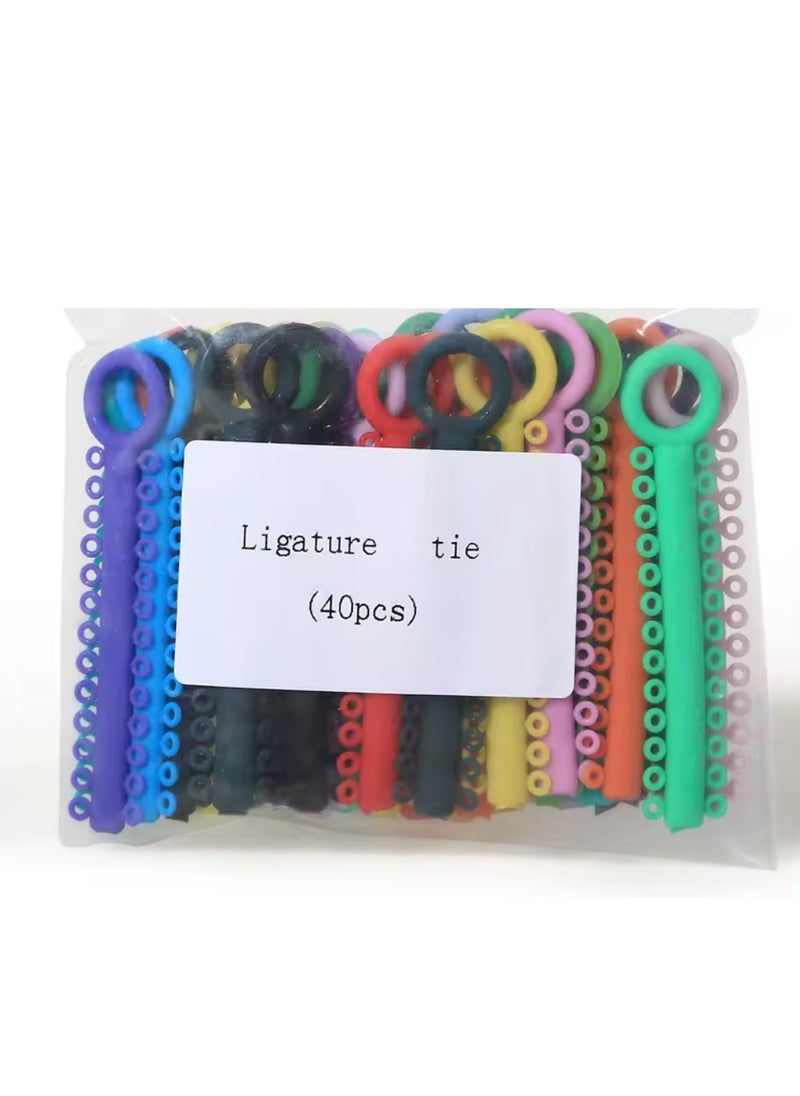 Generic Colorful Orthodontic Elastics, Colored Dental Braces Elastics, Set of 40 Pieces of Colorful Orthodontic Elastics, Orthodontic Rubber Bands, Colored Braces Elastics, Colorful Dental Alignment Bands, Colorful Rubber Ligatures, Elastic and Colored Bands for Orthodontics, Flexible Rubber Strips for Alignment, Orthodontic Elastics and Ligatures, Teeth Alignment with Colors, Bands for Orthodontic Alignment, Dental Braces Straps, Elastics for Colorful Teeth Alignment.  - Image 5