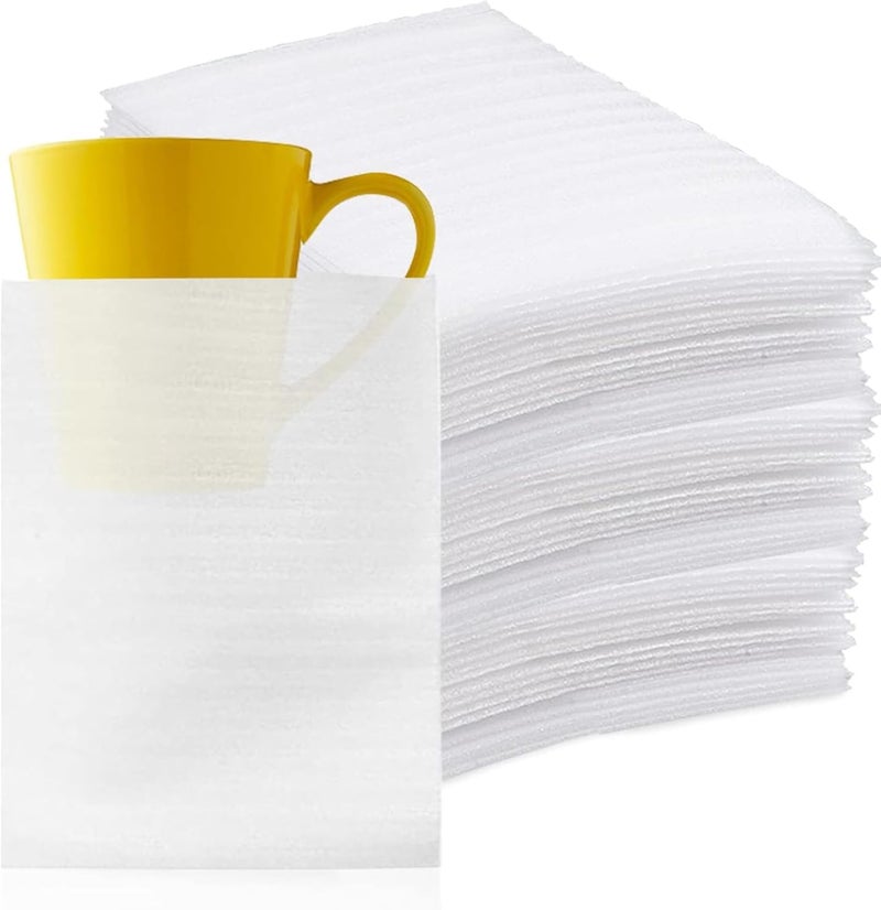 KASTWAVE Foam Wrap Sheets Cushion Foam,100 Pack Foam Wrap Sheets Cushioning For Moving, Shipping, Packaging, Storage-Safely Cushion Wrap For Dishes, Furniture, Glasses, Plates, Cups (12X 8 Inch) - Image 1