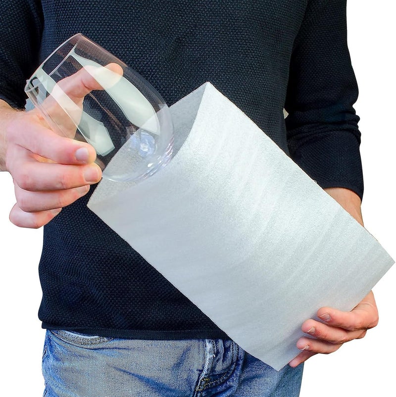 KASTWAVE Foam Wrap Sheets Cushion Foam,100 Pack Foam Wrap Sheets Cushioning For Moving, Shipping, Packaging, Storage-Safely Cushion Wrap For Dishes, Furniture, Glasses, Plates, Cups (12X 8 Inch) - Image 5