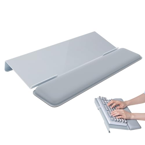 Laborio Computer Keyboard Wrist Rest Stand for Desktop, Keyboard Holder for Easy Typing with Wrist Pad for Office Desk, Home, School (Gray) - Image 1