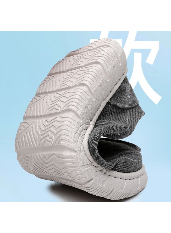 Anglerfish Old Beijing Men's Slip-on Breathable Casual Shoes Lightweight Soft Sole A5050 Gray Size 40 - Image 5