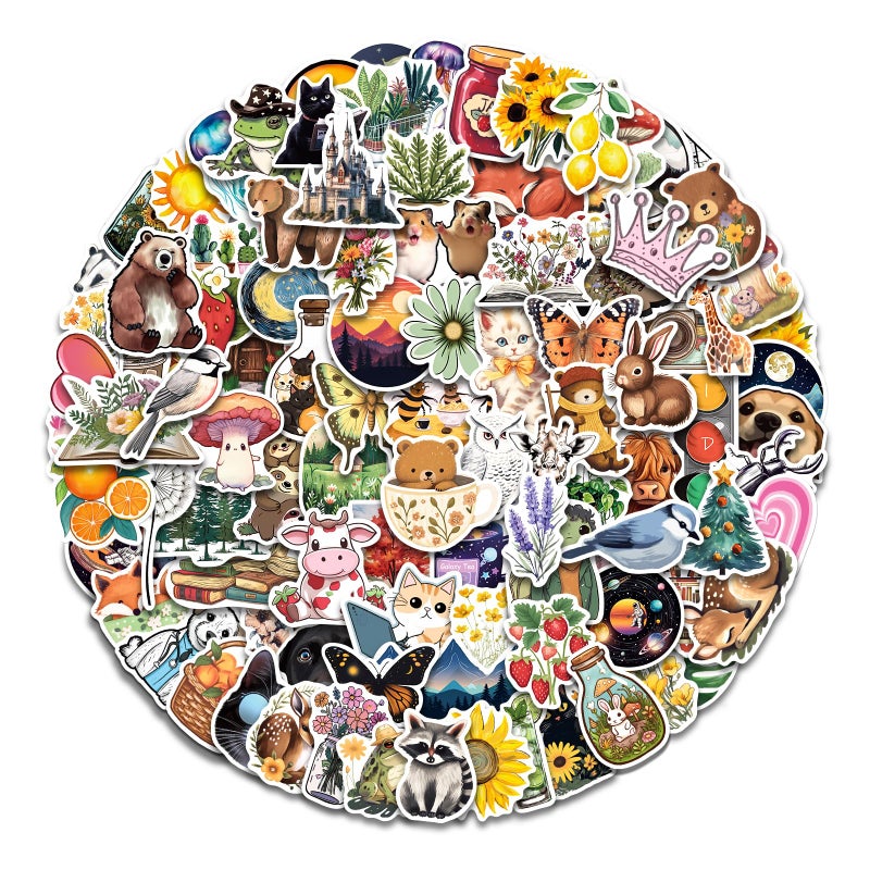 AOWDIAO 150 Pcs Aesthetic Stickers Pack - Waterproof, Durable Designs for Teens, Kids, and Adults - Ideal for Parties, Gifts, and School Projects - Image 1