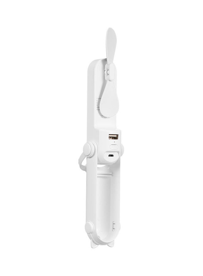 Loquat Portable Handheld Mini Multifunctional 3-in-1 Foldable USB Fan White  - Image 1