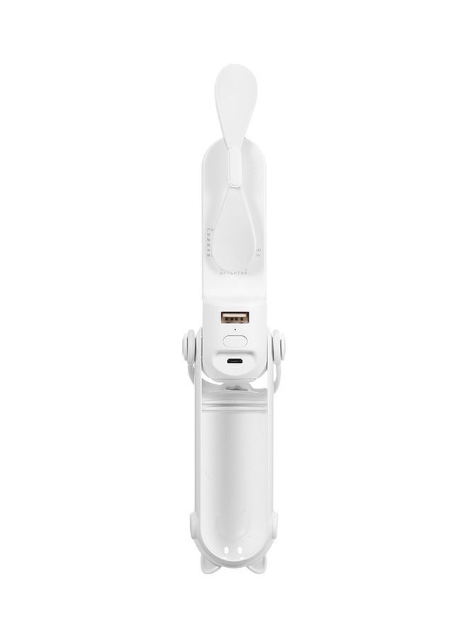 Loquat Portable Handheld Mini Multifunctional 3-in-1 Foldable USB Fan White  - Image 3