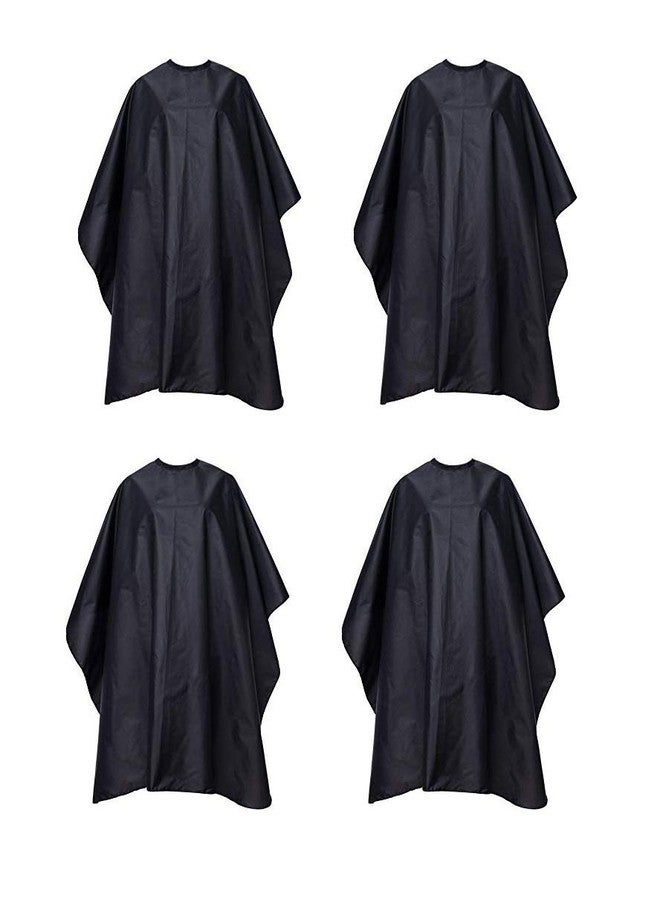 IAS Combo of 4 Pcs Barber Hairdressing Hair Cutting Sheet Apron For Men And Women Salon And Parlour Use (Black) - Image 2