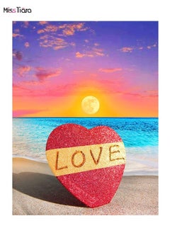 MissTiara DIY 5D Diamond Art Painting Kits for Adults Kids Landscape Love Beach 40*30 CM  - Image 1