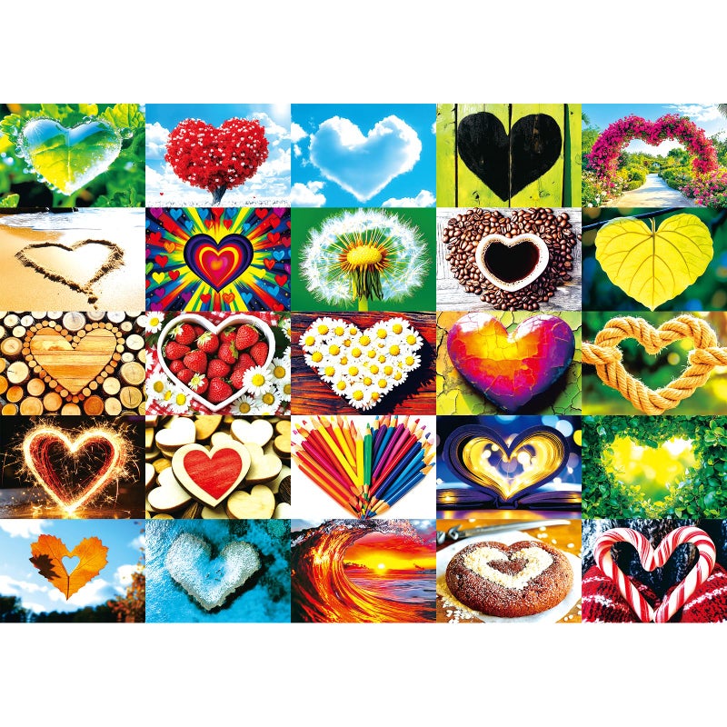 Blueforest Love Heart 1000 Piece Puzzle for Adults Valentines Love Collage Puzzles for Adults 1000 Pieces Colorful Love Shaped Jigsaw Puzzles 1000 Pieces Family Challenging Puzzle 275X196 - Image 3