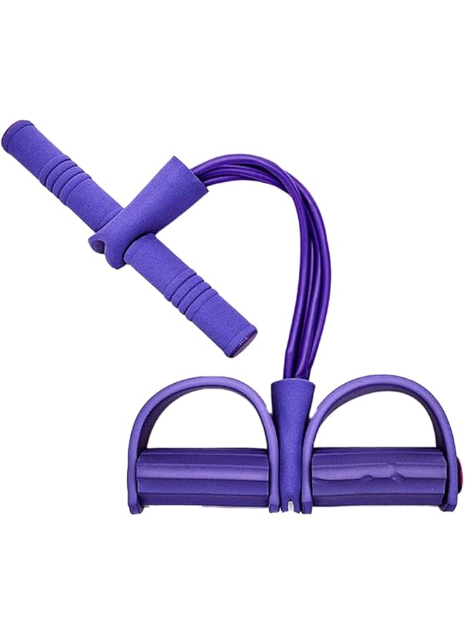 4-Tube Foot Pedal Building Resistance Band Elastic Sit Up Pull Rope Fitness Equipment For For Abdomen/Waist/Arm/Leg Stretching Slimming Training