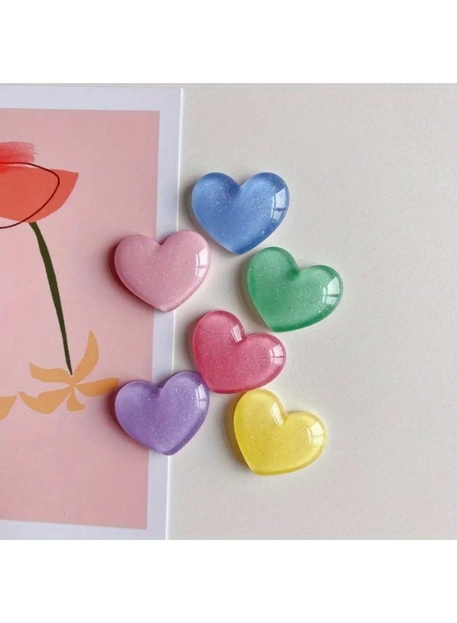 Goolsky 6pcs Cute Heart-Shaped Fridge Magnets - Kawaii Cartoon Decorative Refrigerator & Whiteboard Magnets, Perfect for Kitchen & Office Decor, Magnets for Fridge, Kitchen Utensils, Home Decoration, Sticker  - Image 3