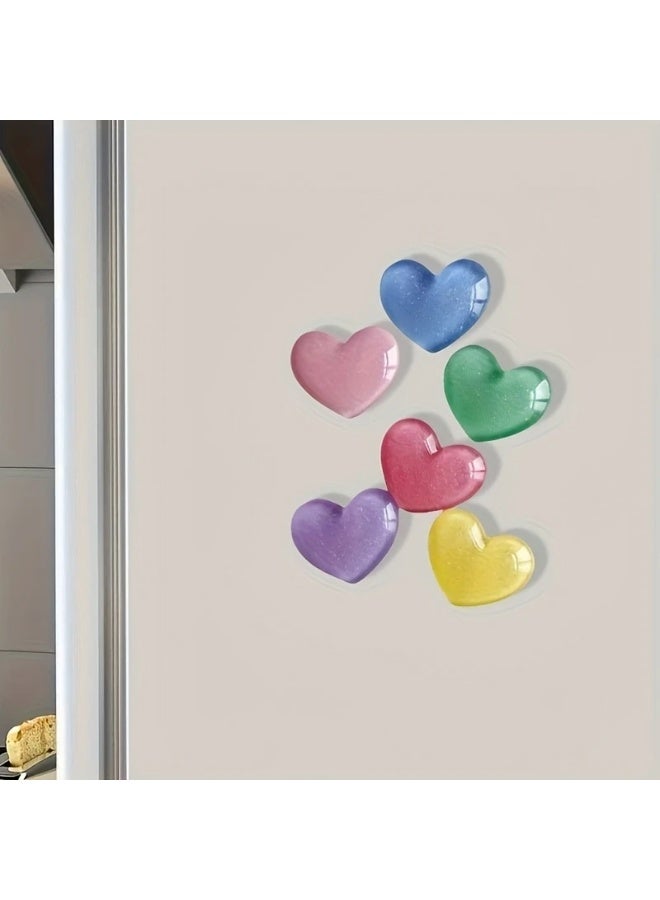 Goolsky 6pcs Cute Heart-Shaped Fridge Magnets - Kawaii Cartoon Decorative Refrigerator & Whiteboard Magnets, Perfect for Kitchen & Office Decor, Magnets for Fridge, Kitchen Utensils, Home Decoration, Sticker  - Image 4