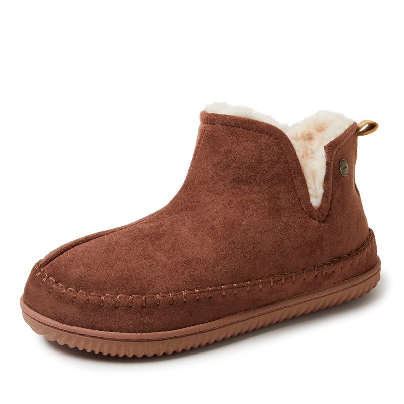 Dearfoams Mens Brixen IndoorOutdoor Memory Foam Boot Alpine Camping Cozy Slipper House Shoe Ankle Potting Soil 910