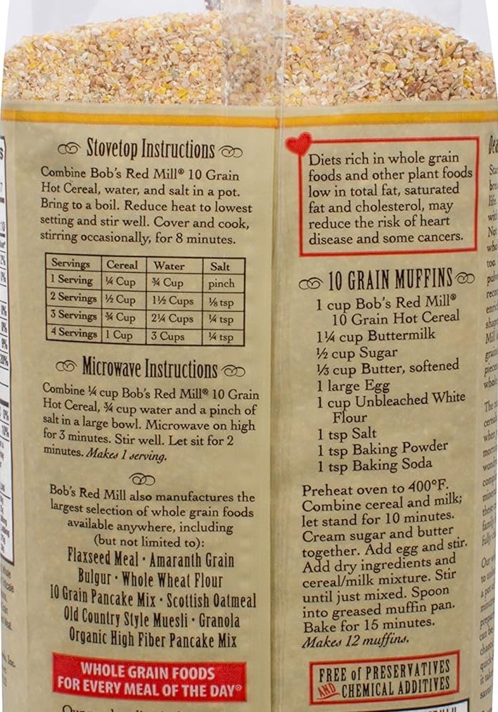 Bob's Red Mill Whole Grain 10 Grain Hot Cereal - 25 oz - Image 3