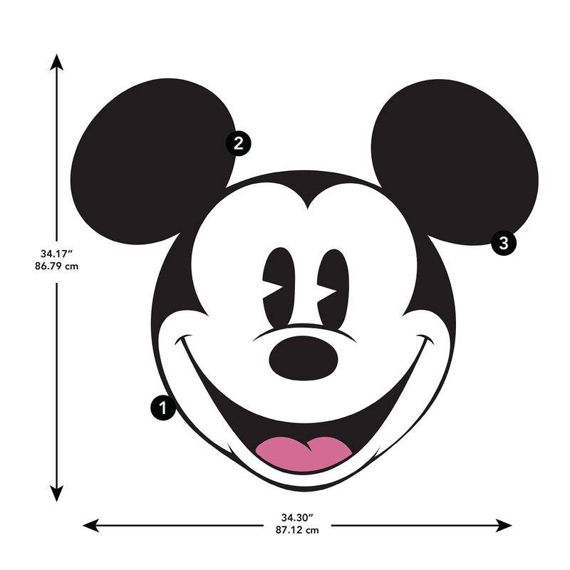 RoomMates Disney Classic Mickey Head Peel & Stick Wall Decal , RMK4541SLM - Image 2