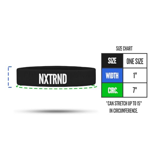 NXT NXTRND Nxtrnd Bicep Bands for Football, Slim Arm Sweat Bands, Sold as a Pair (Black) One Size Fits Most - Image 4