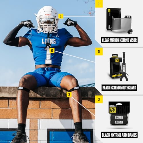NXT NXTRND Nxtrnd Bicep Bands for Football, Slim Arm Sweat Bands, Sold as a Pair (Black) One Size Fits Most - Image 5