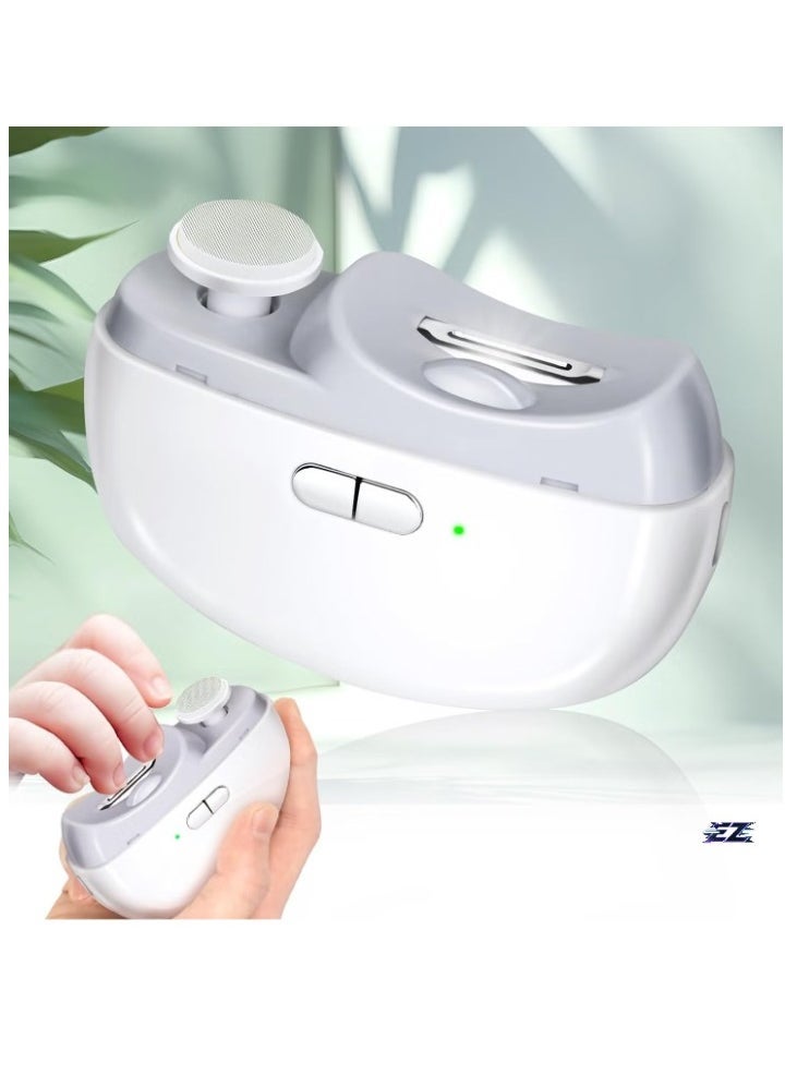 ELTRAZONE Electric Nail Clipper | Rechargeable Baby & Adult Nail Clippers with Light | Automatic Nail Trimmer with Storage | Safe & Gentle for Babies, Kids, Adults, and Seniors - Image 1