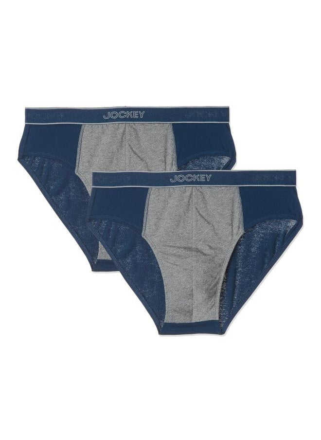 JOCKEY Jockey US14 Men Super Combed Cotton Solid Brief with Ultra soft Waistband Pack of 2  - Image 1