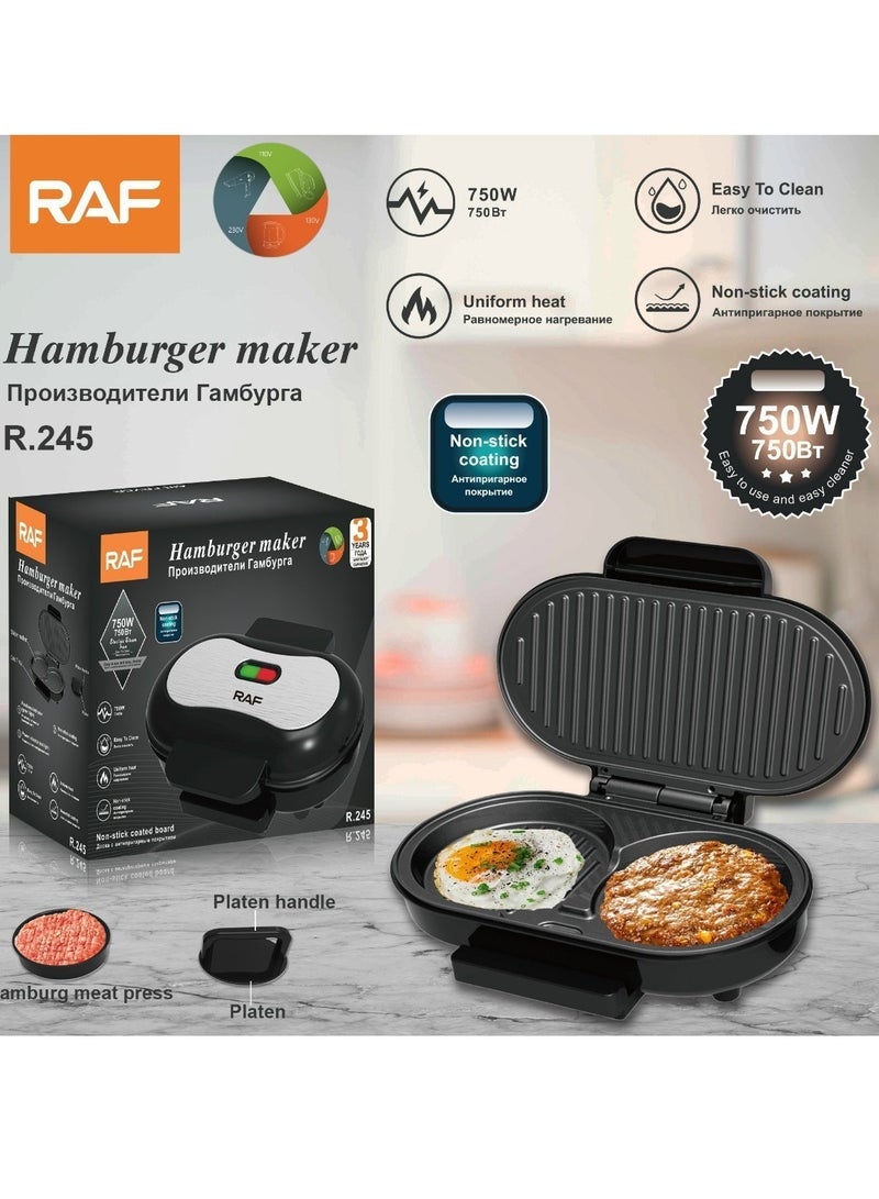 آر إيه أف Household Double-sided Heating Egg Burger Machine Multifunctional Breakfast Machine Bread Machine - Image 1