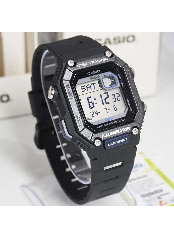 CASIO Men's Digital Rectangle Shape Resin Wrist Watch - WS-B1000-1AVDF - 41.3 Mm - Image 5