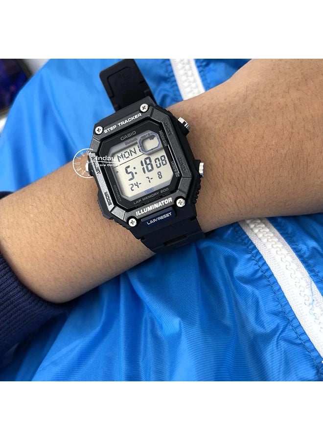 CASIO Men's Digital Rectangle Shape Resin Wrist Watch - WS-B1000-1AVDF - 41.3 Mm - Image 4