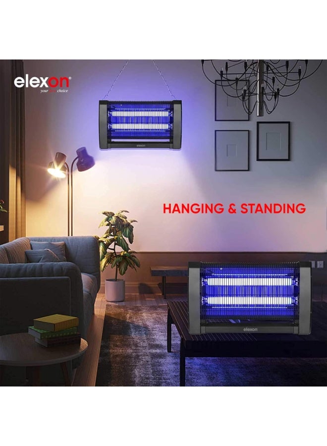 إليكسون مصباح قاتل الحشرات الطائرة، جهاز كهربائي أصلي 100% للاستخدام الداخلي والخارجي، مصيدة بعوض عالية الطاقة بالأشعة فوق البنفسجية بقوة 11 وات، مكافحة حشرات فعالة للمنزل والفناء والحديقة الخلفية والتخييم في الهواء الطلق - Image 5