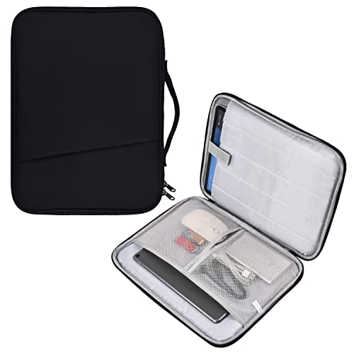 CASEDAO 12-12.9 Inch Tablet Sleeve Bag for 12.4" Samsung Galaxy Tab S10+ S9+ Plus/S8+/S7+ Plus/S7 FE,2025 13" iPad Air M3 M2/iPad Pro M5 M4/Pro 12.9"/Microsoft Surface Go 2 12.4"/Pro 11 10 Carrying Case-Black - Image 1