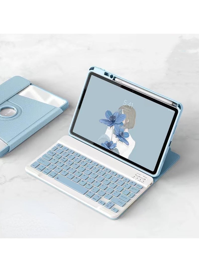 Arabic and English Rotatable Keyboard Case for Samsung Galaxy Tab S9 FE 10.9” 2023 SM-X510 X516B Magnetic Case for Tab S9 FE