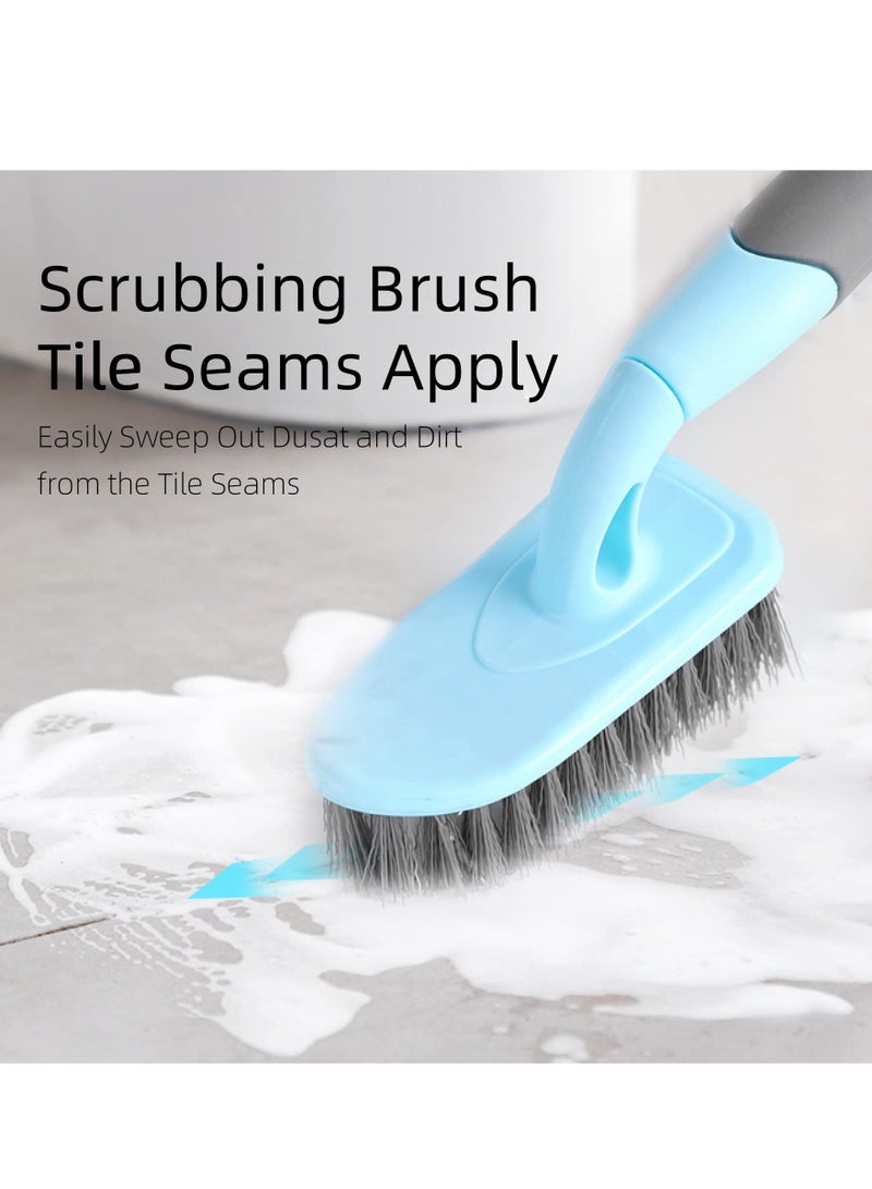 SOLARAE Scrubbing Brush with Ergonomic Handle and Durable Bristles, Bathroom, Bath, Tile, Floor, Kitchen Cleaning Brush（2 Pack） - Image 2