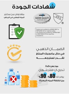 بلوري جيك لتنقية المياه مزود بفلتر داخلي صغير , يتميز بسهولة وسرعة الاستعمال. بسعة 3.5 لتر  - Image 5