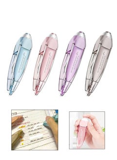 Generic 4 Pcs Quick Dry Refillable Retractable White Out Correction Tape, Replaceable Portable Refill Pen Applicator, Students Stationery Supplies  - Image 1