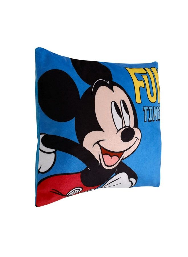 NoJo Disney Mickey Mouse Funhouse Crew Blue Red Black And Yellow"Fun Times" Super Soft Toddler Pillow - Image 3